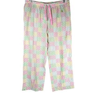 Magnolia Lane women’s large patchwork masters golf cotton pajama lounge pants